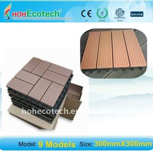 beST seller !!WPC tiles Non-Slip, Wear-Resistant DIY Wood-Plastic Composite flooring /decking tiles 9 models wpc decking