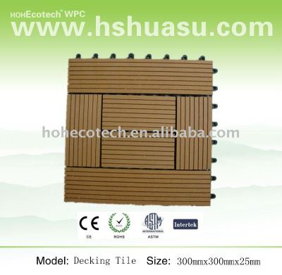 Wood plastic composite decking tile (300x300)