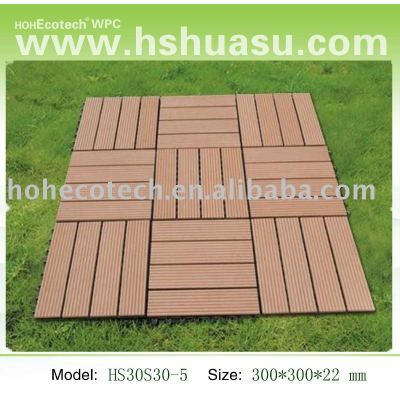 eco-friendly wood plastic composite decking/floor tile