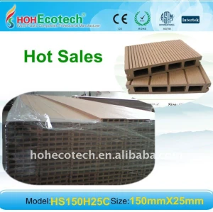 ( ce, rohscertificat, astm., iso9001, iso14001, intertek ) en plastique en bois composite decking de wpc platelage wpc plancher extérieur