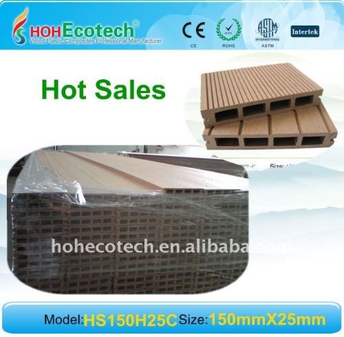 ( ce, rohscertificat, astm., iso9001, iso14001, intertek ) en plastique en bois composite decking de wpc platelage wpc plancher extérieur