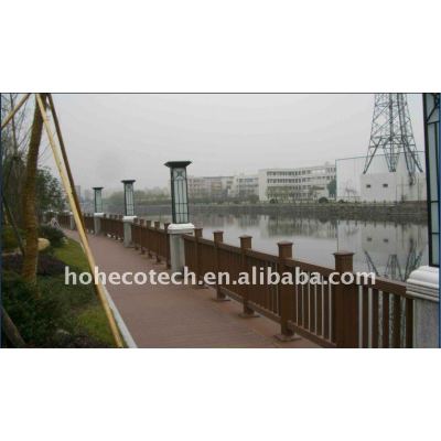 Dimensional stability wpc bridge handrail waterproof bridge railing wpc fencing /fence wpc railing garden fence bridge railing