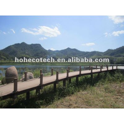 New style, wood plastic composite bridge decking