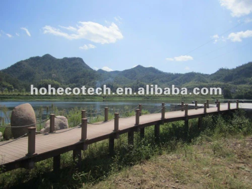 New style, wood plastic composite bridge decking