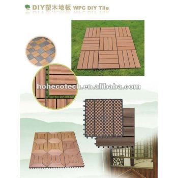 Outdoor Plastic Vinyl Decking Boards/eco-friendly wood plastic composite decking/floor tile