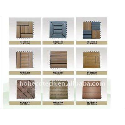 EASY clean easy installation Wpc Decking Tile SANDING Non-Slip wpc tile
