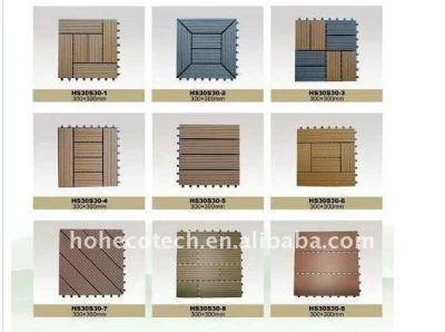 EASY clean easy installation Wpc Decking Tile SANDING Non-Slip wpc tile
