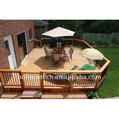 WOOD laminate flooring WPC wood plastic composite decking/flooring board