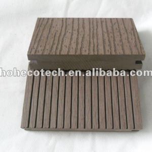 Decking composé extérieur plein/plancher cannelés du bois de construction 140x25mm WPC en bois