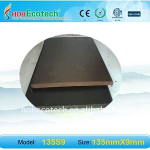 9mm thickness Environment friendly, 100% recyclable 135*9mm WPC wood plastic composite decking/flooring composite decks