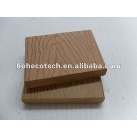 Respetuoso del medio ambiente de madera maciza madera 140x25mm al aire libre wpc decking compuesto/suelo