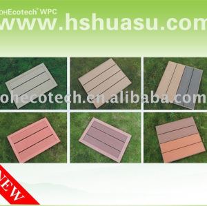 Popular de plástico de madera decking compuesto de piso - iso9001/ce/intertek