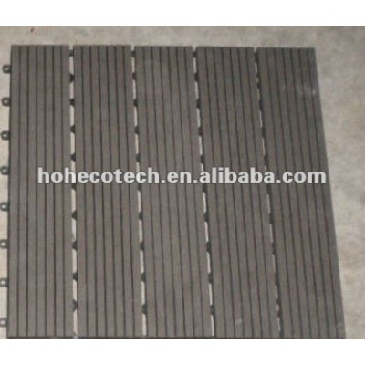 Beautiful look cheap price wpc interlock outdoor decking tile