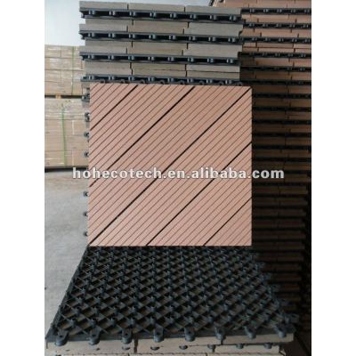 well design 300x300mm wpc interlocking decking tiles wpc DIY decking tiles