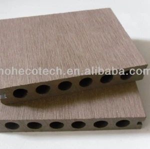 Anhui Ecotech WPC hollow outdoor decking 138*23mm CE Rohus ASTM ISO 9001 approved