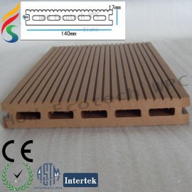 Wood Plastic floor boards with size 140*17