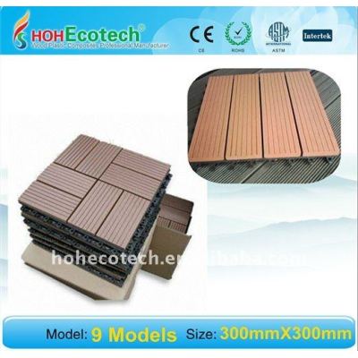 Environment friendly, 100% recyclable 300*300mm sanding WPC wood plastic composite decking/flooring composite decks