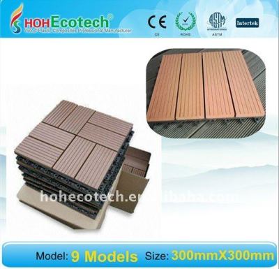 Environment friendly, 100% recyclable 300*300mm sanding WPC wood plastic composite decking/flooring composite decks