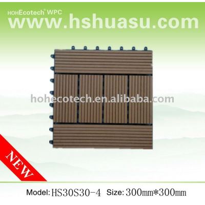 CE WPC composite interlock tiles outdoor diy decking