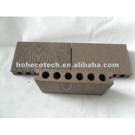 Qualità di garanzia hoh ecotech 138x23 foro rotondo impermeabile wpc legno decking composito di plastica/pavimento decking di wpc