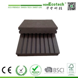 Grooved Solid Wood Plastic Composite Decking Board WPC Decking