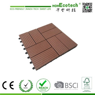 Decking Flooring WPC Interlocking Deck Tiles