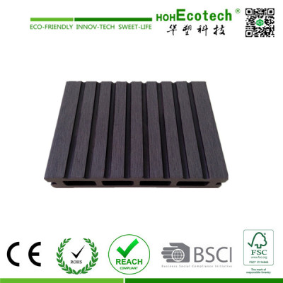 hollow wood plastic composite decking