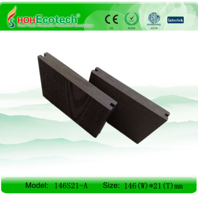 Natural looking plastic wood wpc solid pool decking