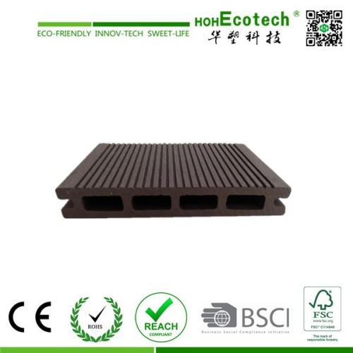 factory price wpc hollow decking/wood plastic composite flooring