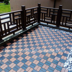 wood polymer WPC swimming pool decking tiles