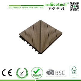 wood polymer WPC swimming pool deck tiles