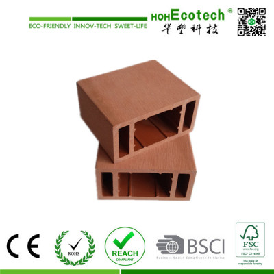 water-proof hollow wood plastic composite fencing post/light weight wpc post