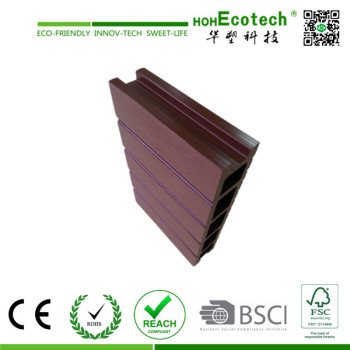 brown wpc hollow decking/wood plastic composite flooring