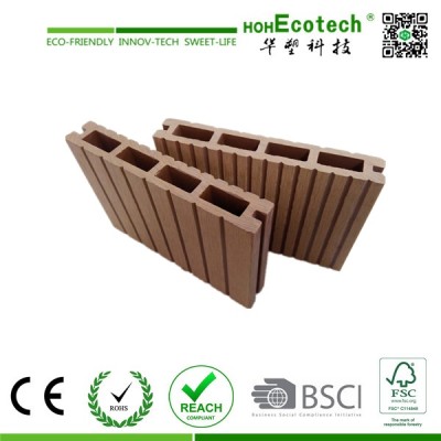 147*23mm hollow wpc decking board/ outdoor holoow decking