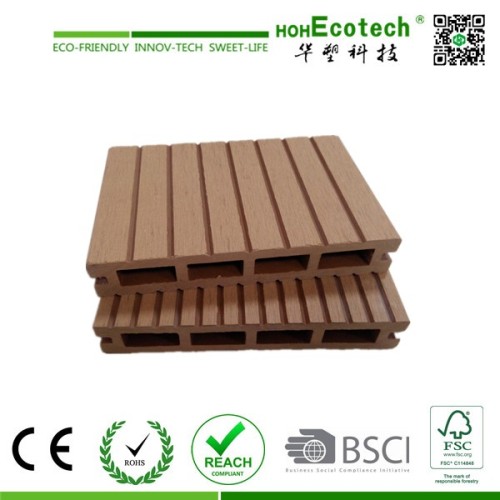 147*23mm hollow wpc decking board/ outdoor holoow decking