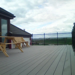 Patio WPC Outdoor Decking composite decking boards , plastic teak decking