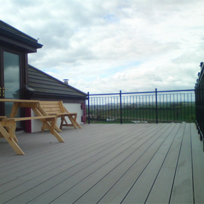 Patio WPC Outdoor Decking composite decking boards , plastic teak decking