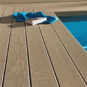 Swimming Pool WPC Decking , Plastic Composite Profiles , Huasu WPC Flooring