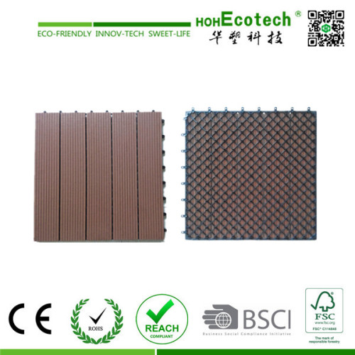 Outdoor Patio Tile WPC Decking Tiles Plastic WPC DIY Tile