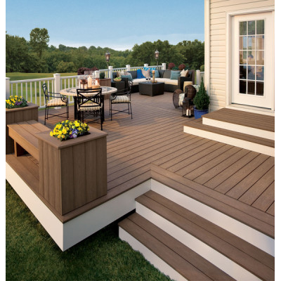 Grooved composite decking ,  wpc decking floor