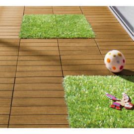 Easy install wpc terrace deck tile