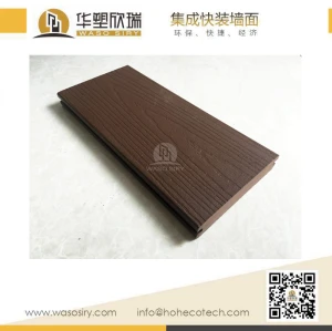 Solid capped wpc decking