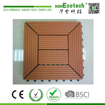 Interlocking wood plastic balcony DIY deck tile