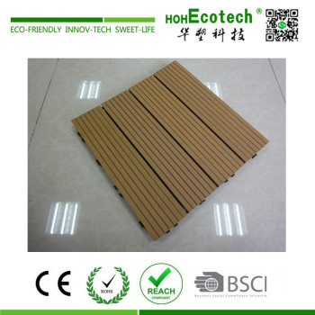 Nice interlocking wood plastic composite terrace deck tile