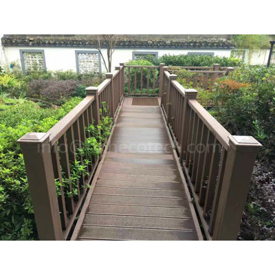 Wood plastic composite railing material