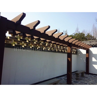 Weather-proof landscaping wpc composite pergola