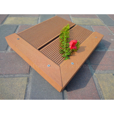 Outdoor wpc decking end cover