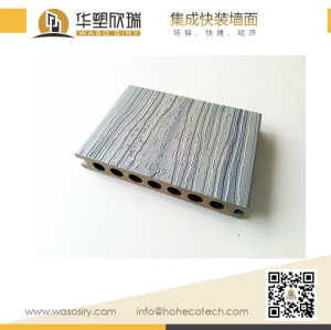 Low maintenance capped wood plastic landscaping decking board