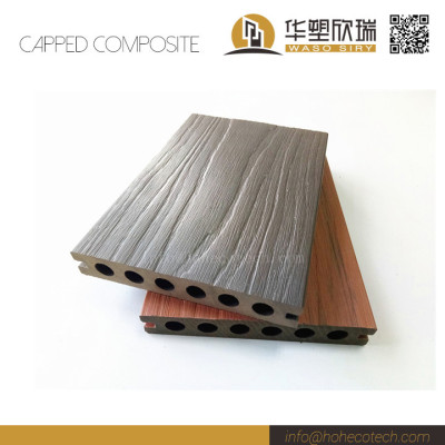 Co-extrusion wood plastic composite deck floor