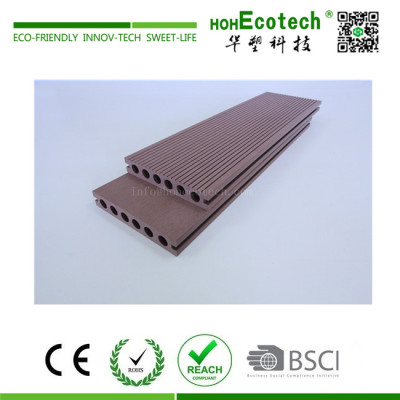Outdoor easy installation round hole wpc composite deck floor